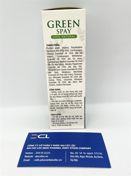 Xịt chống muỗi Green spay - Green star (C/50ml)