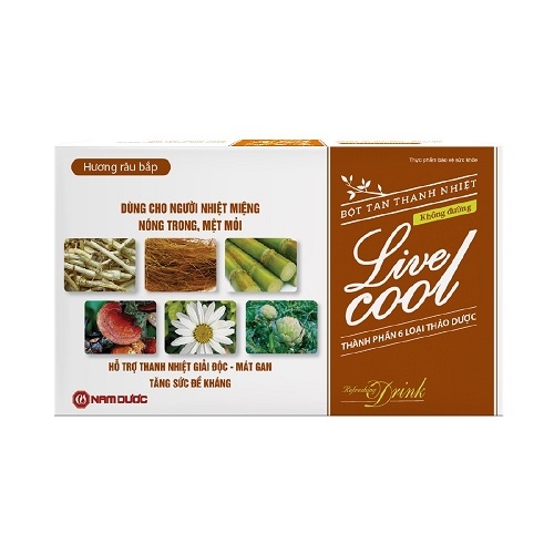 Bột sủi thanh nhiệt Livecool không đường , Hộp 10 gói