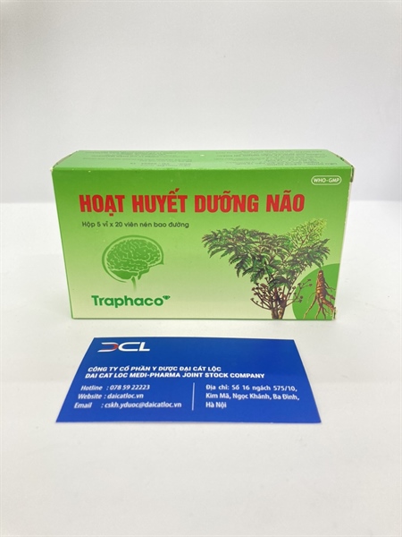 Hoạt huyết dưỡng não bao đường Traphaco (H/100v)