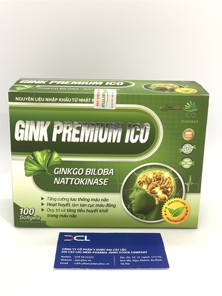 Gink Premium Ico STPharma (Hộp 10 vỉ x 10 viên)- vỉ