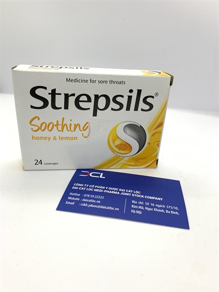 Viên ngậm Strepsils Soothing Honey & Lemon (H/24v)
