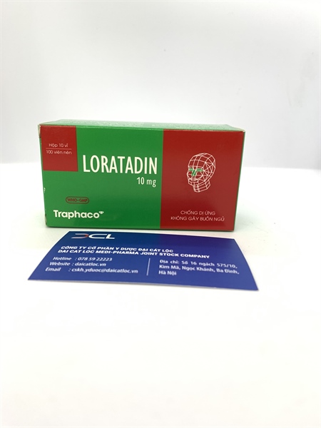 Loratadin 10mg Traphaco (Hộp/10 vỉ/100 viên)