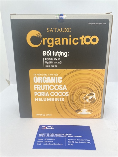 say xe nước Organic 100 Syntech (H/20 lọ )