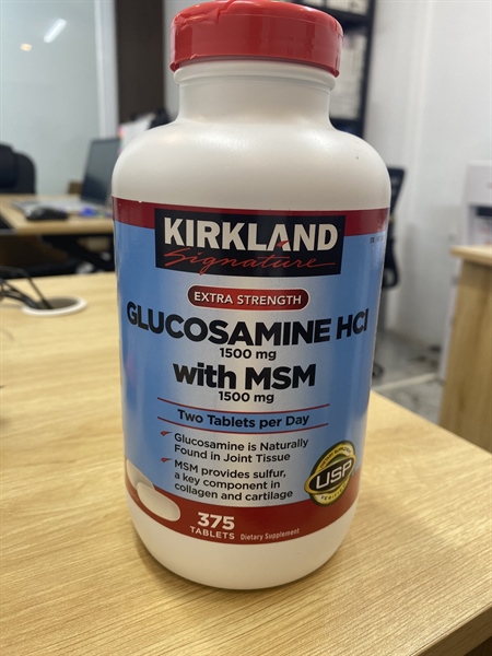 Kirkland Glucosamine HCl with MSM 1500mg (lọ 375 viên)