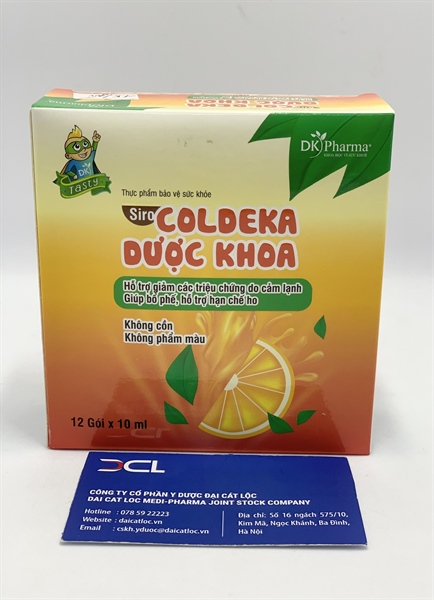 Siro Coldeka dược khoa, H/ 12 gói x 10ml