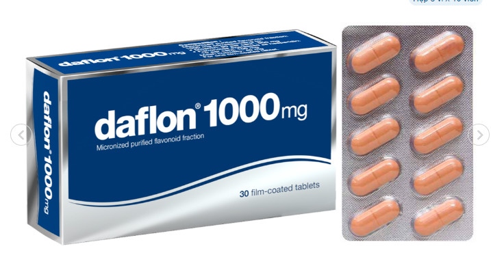 Daflon 1000mg Servier (Hộp/3 vỉ/30 viên)