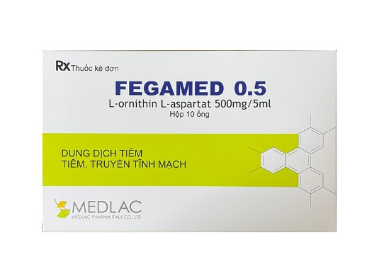 Điều trị gan Fegamed 0,5 , Medlac, Hộp 10 ống