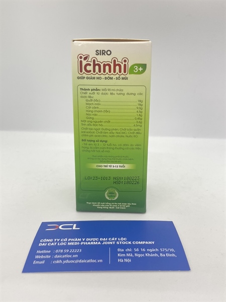 Siro ho -cảm cúm Ích nhi 3+ (H/1 lọ )