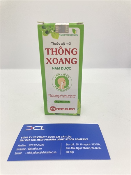 Xịt mũi thông xoang dp Nam dược ( H/1 lọ )