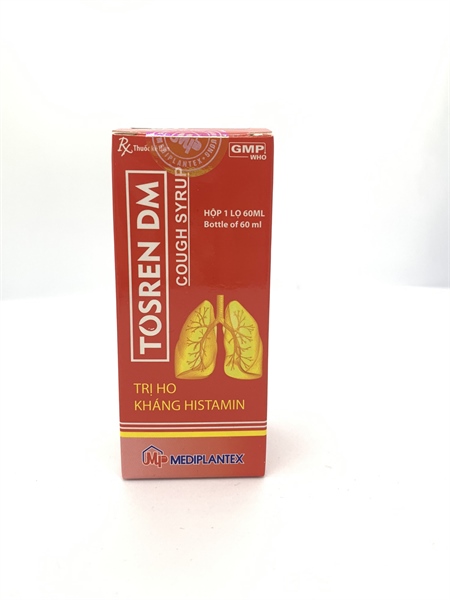 Siro ho Tosren DM cough syrup Mediplantex (H/Lọ 60ml)