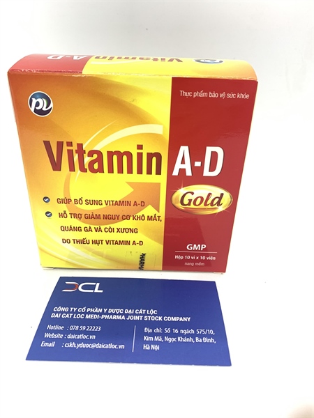 Bổ mắt Vitamin A-D Gold Phúc Vinh (H/100v)