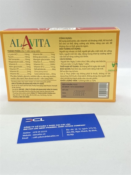 Vitamin tổng hợp Alavita dp ALA ( KM) (H/30v)