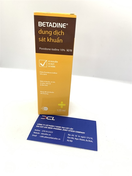 Sát khuẩn Betadine 10% Mandipharma (H/lọ 125ml)