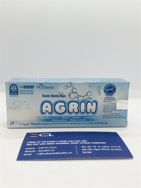 Kem Nano Bạc AGRIN , DKPHARMA (Hộp/ tuýp)