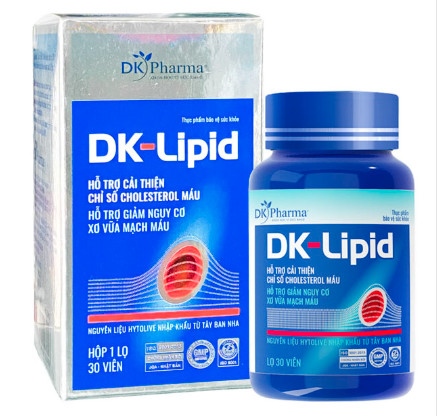 Hỗ Trợ Giảm Mỡ Máu Dk-Lipid Dk Pharma (C/30v)