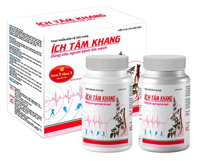 Ích tâm khang Dp Hồng bàng (H/2l/180v) (hộp)