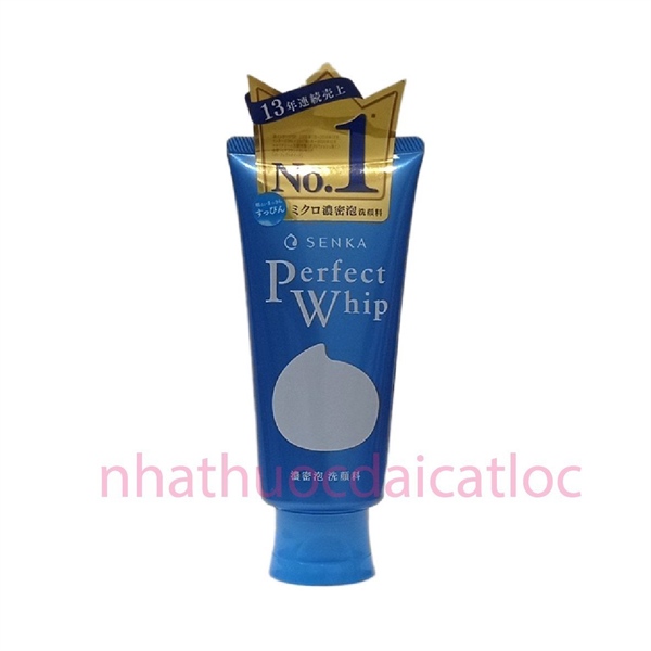 Sữa rửa mặt tạo bọt Senka Perfect Whip Xanh (T/120g)