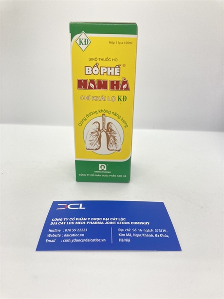 Siro Bổ phế nam hà chỉ thái lộ không đường Dp Nam hà ( H/1 lọ /125ml)