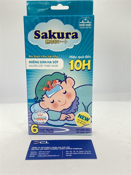 Miếng dán hạ sốt Sakura Tanaphar (H/6m)