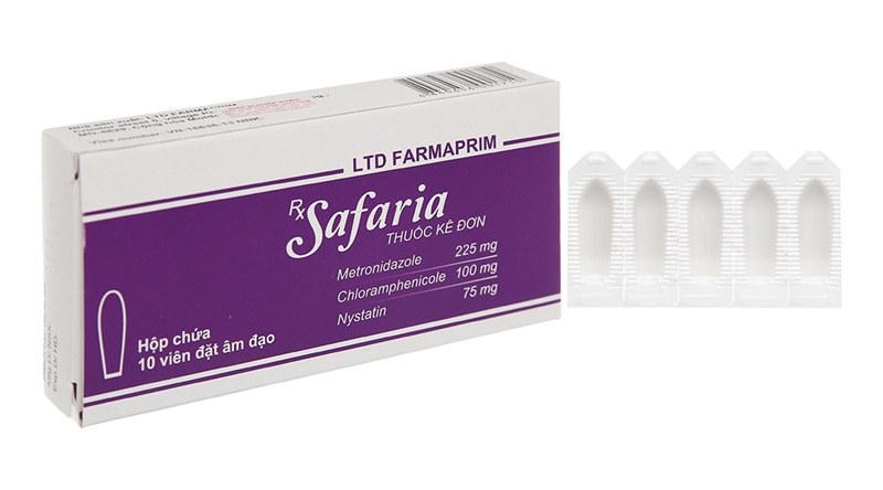 Viên đặt âm đạo Safaria (2 vỉ x 5 viên)