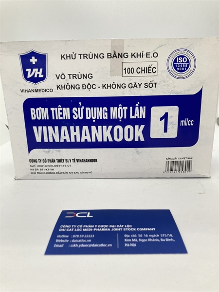 Bơm tiêm 1 ml Vinahankook (H/100c)
