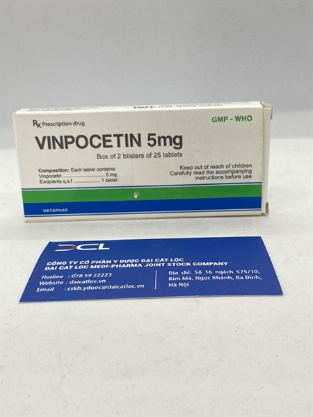 Vinpocetin 5mg Dược phẩm Hà tây (H/50v)