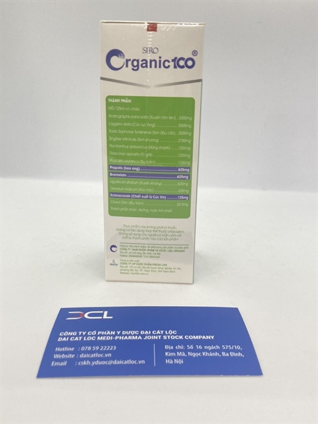 siro ho Organic 100 dp Fresh life (H/1 lọ )