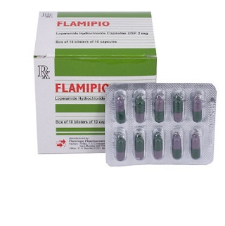 Flamipio - Loperamid 2mg (Kiện 250 hộp x 10 vỉ x 10 viên).Flamigo