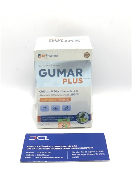 Gumar Plus Hỗ Trợ Cải Thiện Chỉ Số Đường Huyết, BPPharma, H/120v