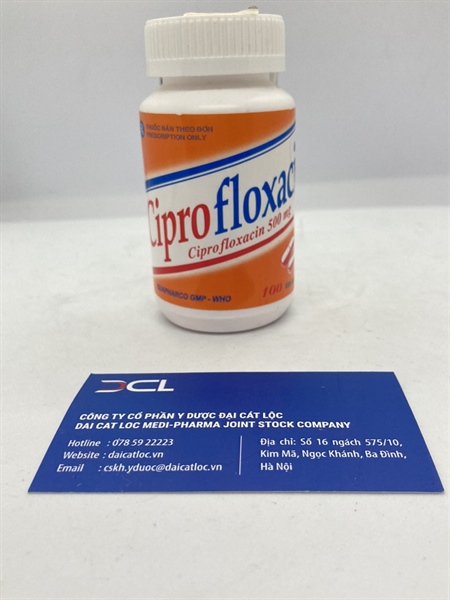 Ciprofloxacin 500mg dược phẩm Quảng bình (L/100v)