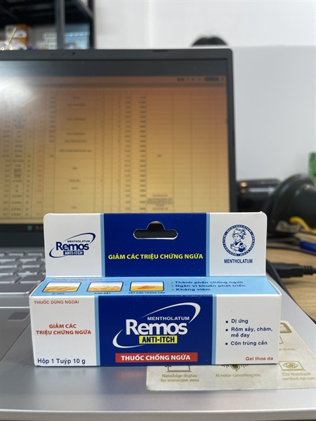 Gel bôi Remos Anti-Itch trị viêm da, côn trùng đốt tuýp 10g
