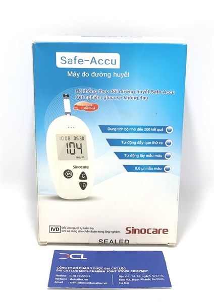 MÁY ĐO ĐƯỜNG HUYẾT SINOCARE SAFE-ACCU