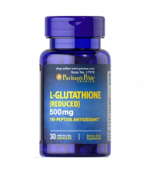 Viên uống L-Glutathione Reduced 500mg chống oxy hóa, tăng miễn dịch của cơ thể (30 viên)