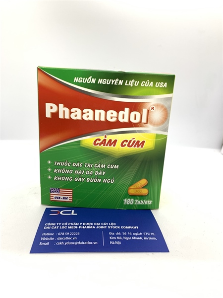 Phaanedol cảm cúm Usa-Nic Pharma (H/180v)