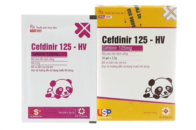 Cefdinir 125mg - HV Pharma (H/10 gói)