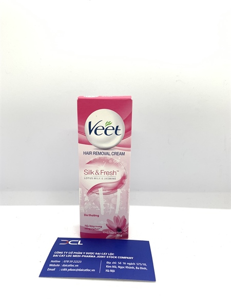 Kem tẩy lông Veet Silk&Fresh 50g (H/Tuýp 50g)