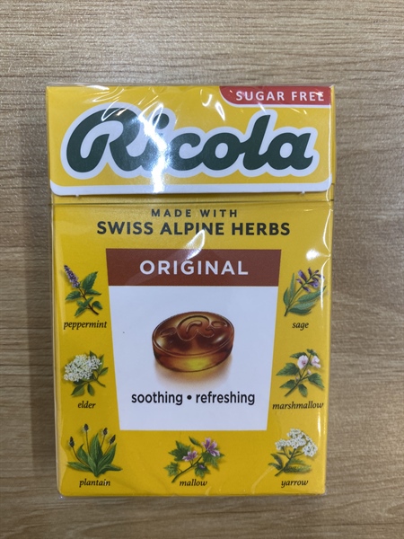 Kẹo ngậm không đường Ricola - Original (hộp 40g)