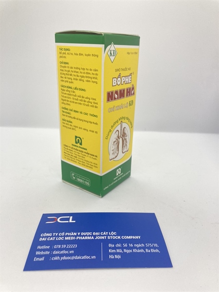 Siro Bổ phế nam hà chỉ thái lộ không đường Dp Nam hà ( H/1 lọ /125ml)