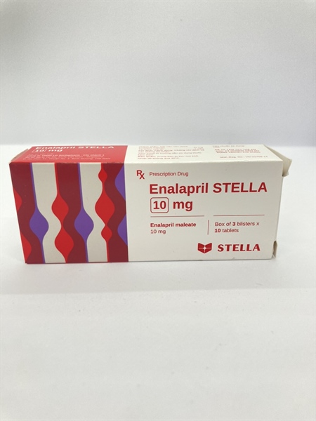 Thuốc Enalapril Stella 10mg ( Hộp/3 vỉ/30 viên)