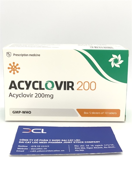 Acyclovir 200mg Tín Phong (H/50v)