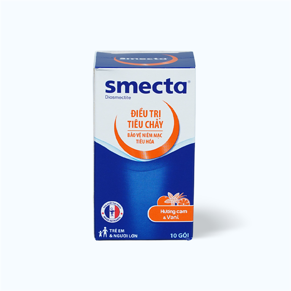Smecta Beaufour Ipsen hương cam & vani điều trị tiêu chảy, bảo vệ niêm mạc tiêu hoá (10 gói)