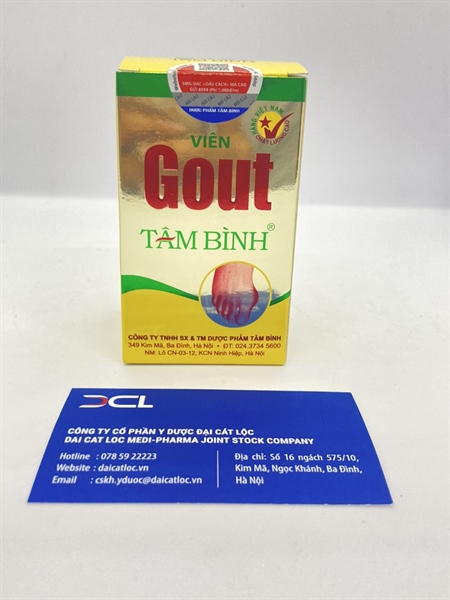 Viên Gout Tâm bình (Hộp 1 lọ 60 viên)