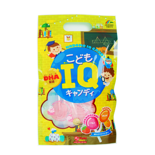 Kẹo Mút Kodomo Unimart Riken Bổ Sung DHA, phát triển IQ Cho Bé Vị Cam, Dâu Tây