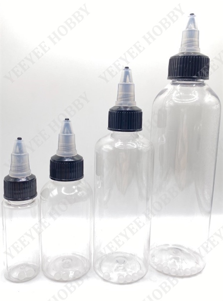 DỤNG CỤ SƠN - CHAI LỌ DÙNG ĐỂ PHA VÀ LƯU TRỮ SƠN NẮP ĐEN (CÓ KÈM BI)